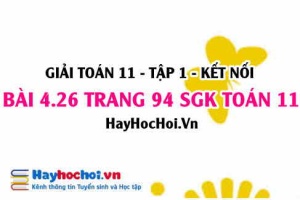 Giải bài 4.26 trang 94 Toán 11 tập 1 SGK Kết nối tri thức